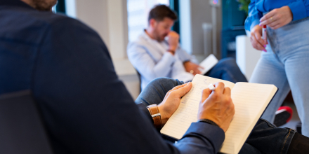 Notitieboek in een training