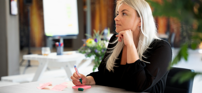 Nikita tijdens een agile training