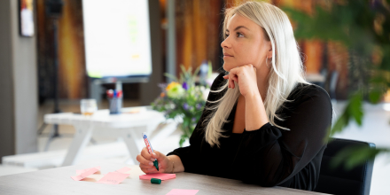 Nikita tijdens een agile training