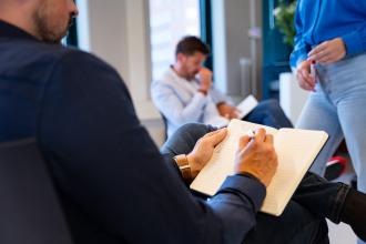 Notitieboek in een training