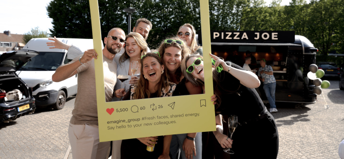 Collega's met emagine bord