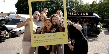 Collega's met emagine bord